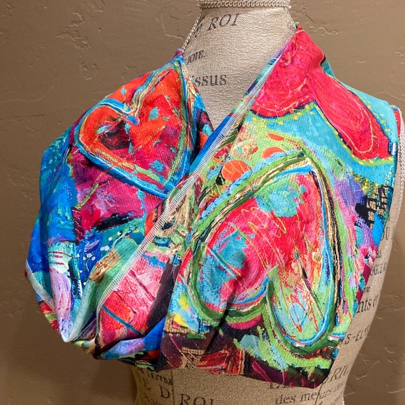 Debbie Dannheisser, "Hearts without Borders" High-Waist Leggings, Size Large - Picture 3 of 8